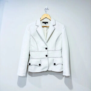 NIPON BOUTIQUE Vintage white textured blazer